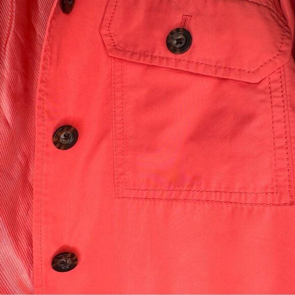 Banana Republic Women's Vibrant Cropped Utility Jacket in Fire Coral - Size XS - Picture 6 of 8